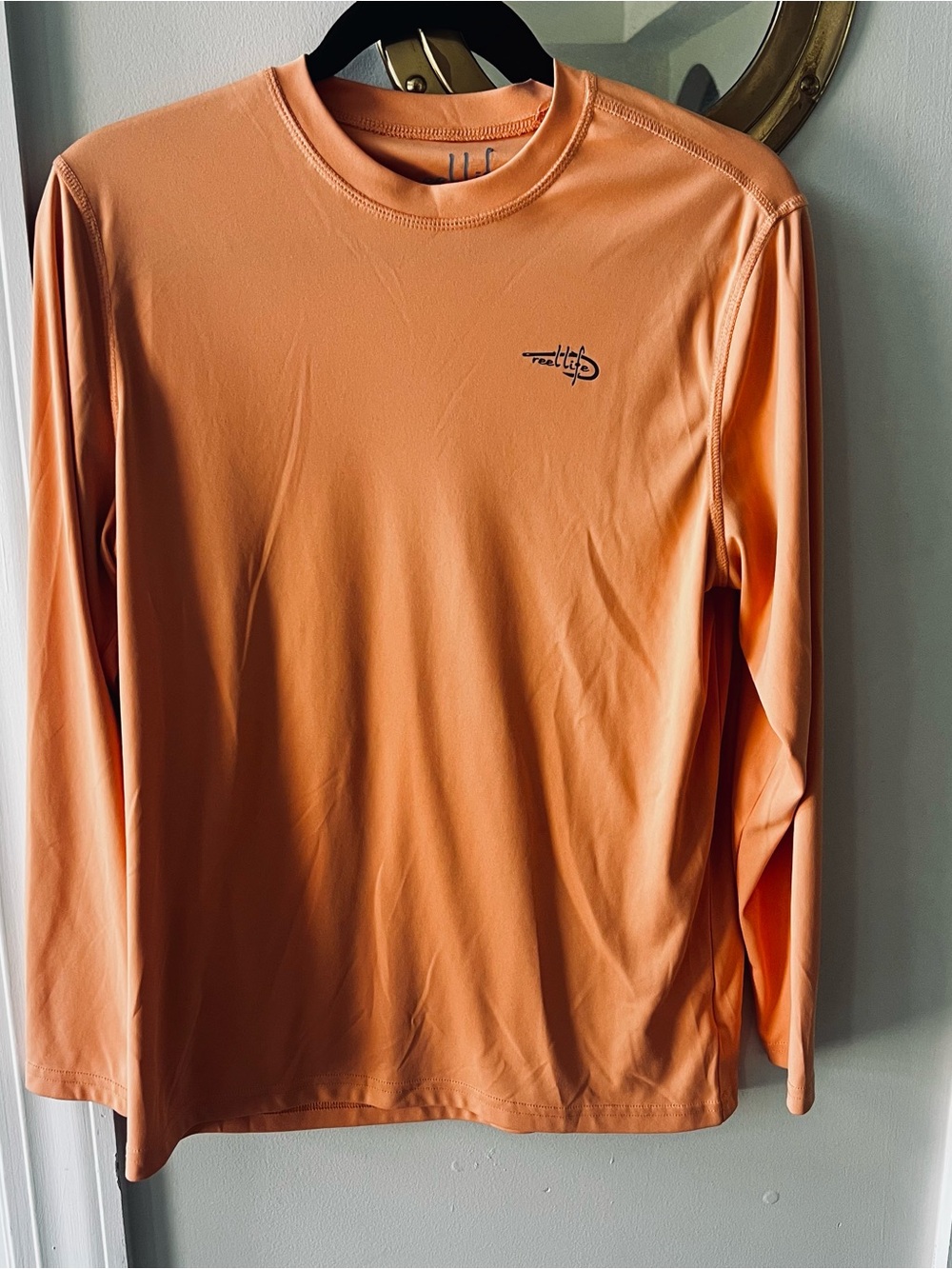 Reel Life Men’s Long-Sleeve Shirt — Orange